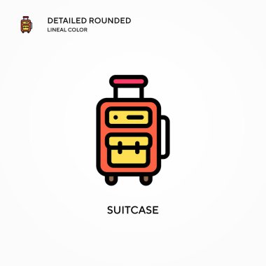 Çanta vektör simgesi. Modern vektör illüstrasyon kavramları. Düzenlemesi ve kişiselleştirmesi kolay.