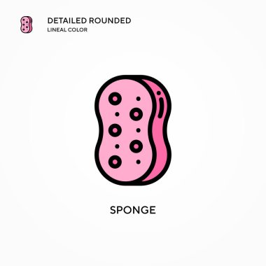 Sünger vektör simgesi. Modern vektör illüstrasyon kavramları. Düzenlemesi ve kişiselleştirmesi kolay.