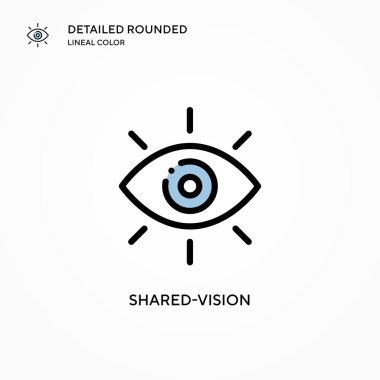 Ortak görüş vektör simgesi. Modern vektör illüstrasyon kavramları. Düzenlemesi ve kişiselleştirmesi kolay.