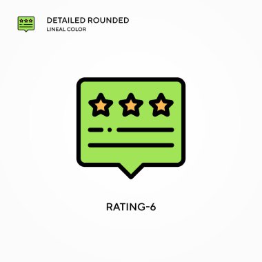 Beğeni-6 vektör simgesi. Modern vektör illüstrasyon kavramları. Düzenlemesi ve kişiselleştirmesi kolay.