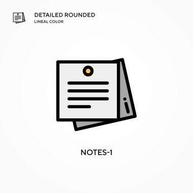 Not-1 vektör simgesi. Modern vektör illüstrasyon kavramları. Düzenlemesi ve kişiselleştirmesi kolay.