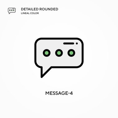 Mesaj-4 vektör simgesi. Modern vektör illüstrasyon kavramları. Düzenlemesi ve kişiselleştirmesi kolay.