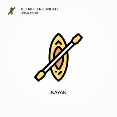 Kano vektör simgesi. Modern vektör illüstrasyon kavramları. Düzenlemesi ve kişiselleştirmesi kolay.