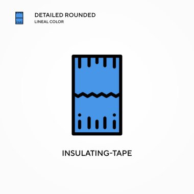 İzolasyon bandı vektör simgesi. Modern vektör illüstrasyon kavramları. Düzenlemesi ve kişiselleştirmesi kolay.