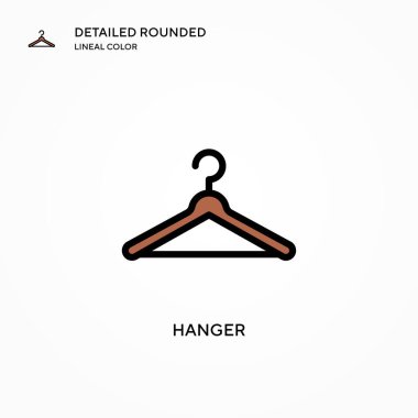 Askı vektör simgesi. Modern vektör illüstrasyon kavramları. Düzenlemesi ve kişiselleştirmesi kolay.