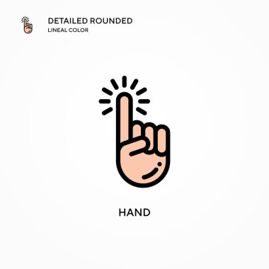 El vektör simgesi. Modern vektör illüstrasyon kavramları. Düzenlemesi ve kişiselleştirmesi kolay.