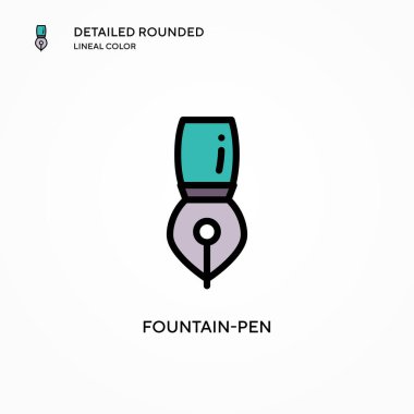 Dolma kalem vektör simgesi. Modern vektör illüstrasyon kavramları. Düzenlemesi ve kişiselleştirmesi kolay.