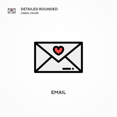 E- posta vektör simgesi. Modern vektör illüstrasyon kavramları. Düzenlemesi ve kişiselleştirmesi kolay.