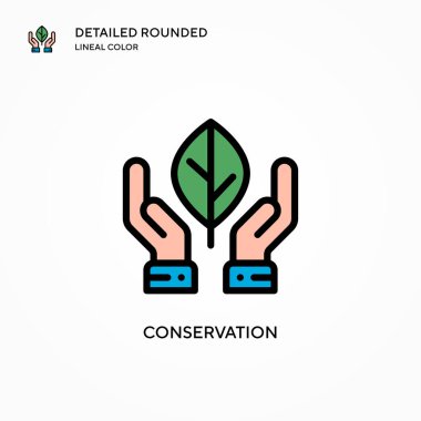 Koruma vektörü simgesi. Modern vektör illüstrasyon kavramları. Düzenlemesi ve kişiselleştirmesi kolay.