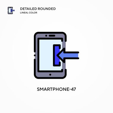 Akıllı telefon-47 vektör simgesi. Modern vektör illüstrasyon kavramları. Düzenlemesi ve kişiselleştirmesi kolay.