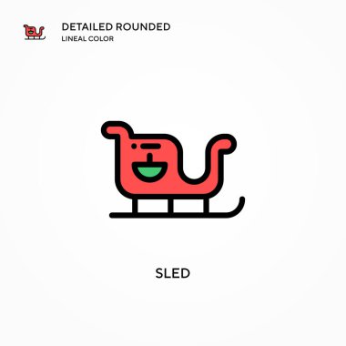 Kızak vektör simgesi. Modern vektör illüstrasyon kavramları. Düzenlemesi ve kişiselleştirmesi kolay.