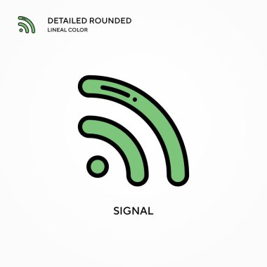 Sinyal vektör simgesi. Modern vektör illüstrasyon kavramları. Düzenlemesi ve kişiselleştirmesi kolay.