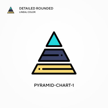 Piramit grafiği-1 vektör simgesi. Modern vektör illüstrasyon kavramları. Düzenlemesi ve kişiselleştirmesi kolay.