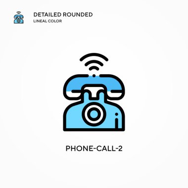 Telefon-2 vektör ikonu. Modern vektör illüstrasyon kavramları. Düzenlemesi ve kişiselleştirmesi kolay.