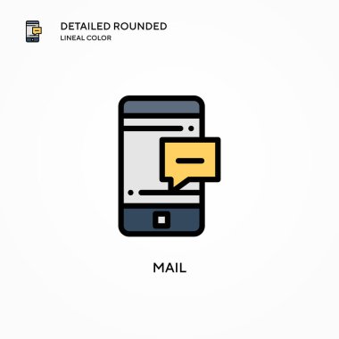 Posta vektör simgesi. Modern vektör illüstrasyon kavramları. Düzenlemesi ve kişiselleştirmesi kolay.