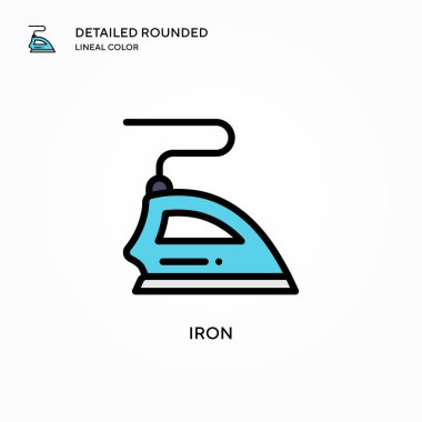 Demir vektör simgesi. Modern vektör illüstrasyon kavramları. Düzenlemesi ve kişiselleştirmesi kolay.