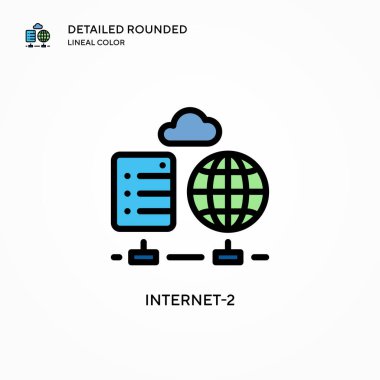 İnternet-2 vektör simgesi. Modern vektör illüstrasyon kavramları. Düzenlemesi ve kişiselleştirmesi kolay.