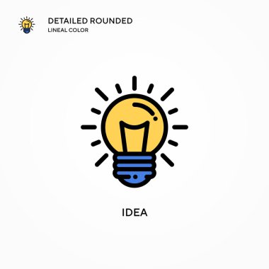 Fikir vektör simgesi. Modern vektör illüstrasyon kavramları. Düzenlemesi ve kişiselleştirmesi kolay.