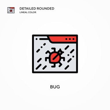 Böcek vektör simgesi. Modern vektör illüstrasyon kavramları. Düzenlemesi ve kişiselleştirmesi kolay.