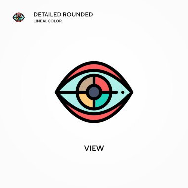 Vektör simgesini göster. Modern vektör illüstrasyon kavramları. Düzenlemesi ve kişiselleştirmesi kolay.