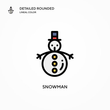 Kardan Adam vektör simgesi. Modern vektör illüstrasyon kavramları. Düzenlemesi ve kişiselleştirmesi kolay.