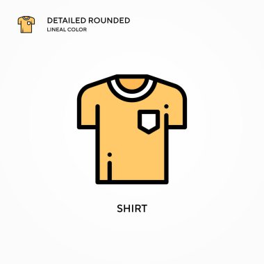 Gömlek vektör simgesi. Modern vektör illüstrasyon kavramları. Düzenlemesi ve kişiselleştirmesi kolay.