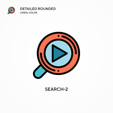 Arama-2 vektör simgesi. Modern vektör illüstrasyon kavramları. Düzenlemesi ve kişiselleştirmesi kolay.