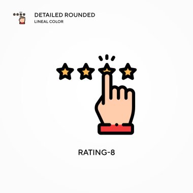 Beğeni-8 vektör simgesi. Modern vektör illüstrasyon kavramları. Düzenlemesi ve kişiselleştirmesi kolay.