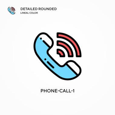 Telefon-1 vektör ikonu. Modern vektör illüstrasyon kavramları. Düzenlemesi ve kişiselleştirmesi kolay.