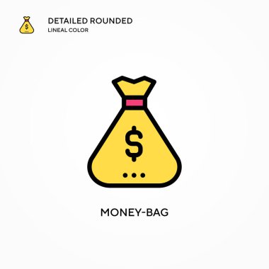 Para çantası vektör simgesi. Modern vektör illüstrasyon kavramları. Düzenlemesi ve kişiselleştirmesi kolay.