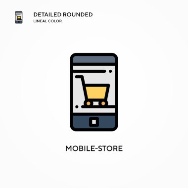 Mobil depolama vektör simgesi. Modern vektör illüstrasyon kavramları. Düzenlemesi ve kişiselleştirmesi kolay.