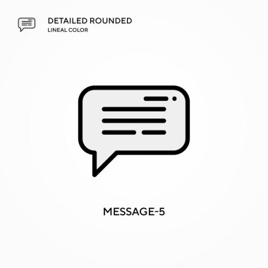 Mesaj-5 vektör simgesi. Modern vektör illüstrasyon kavramları. Düzenlemesi ve kişiselleştirmesi kolay.