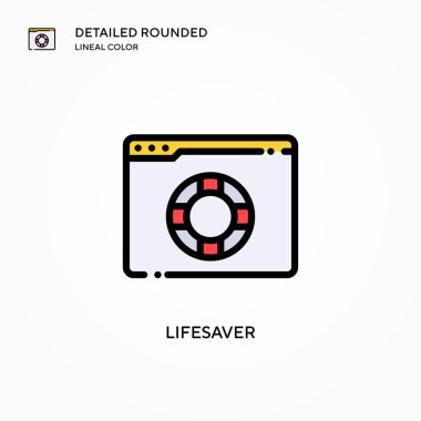 Lifesaver vektör simgesi. Modern vektör illüstrasyon kavramları. Düzenlemesi ve kişiselleştirmesi kolay.
