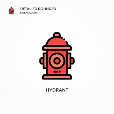 Yangın musluğu vektör simgesi. Modern vektör illüstrasyon kavramları. Düzenlemesi ve kişiselleştirmesi kolay.