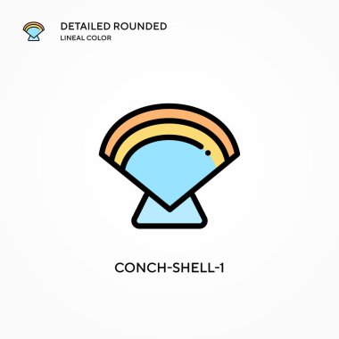 Kabuk-1 vektör simgesi. Modern vektör illüstrasyon kavramları. Düzenlemesi ve kişiselleştirmesi kolay.