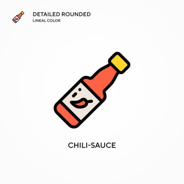 Acı sos vektör simgesi. Modern vektör illüstrasyon kavramları. Düzenlemesi ve kişiselleştirmesi kolay.