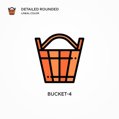 Bucket-4 vektör simgesi. Modern vektör illüstrasyon kavramları. Düzenlemesi ve kişiselleştirmesi kolay.