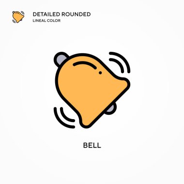 Çan vektör simgesi. Modern vektör illüstrasyon kavramları. Düzenlemesi ve kişiselleştirmesi kolay.