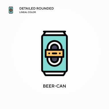 Bira kutusu vektör simgesi. Modern vektör illüstrasyon kavramları. Düzenlemesi ve kişiselleştirmesi kolay.