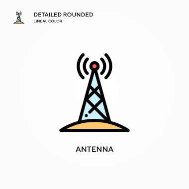 Anten vektör simgesi. Modern vektör illüstrasyon kavramları. Düzenlemesi ve kişiselleştirmesi kolay.