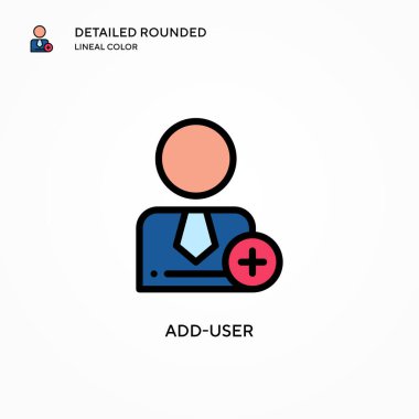 Kullanıcı vektör simgesi ekle. Modern vektör illüstrasyon kavramları. Düzenlemesi ve kişiselleştirmesi kolay.