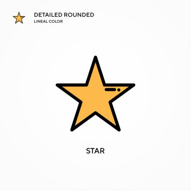 Yıldız vektör simgesi. Modern vektör illüstrasyon kavramları. Düzenlemesi ve kişiselleştirmesi kolay.