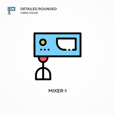 Karıştırıcı-1 vektör simgesi. Modern vektör illüstrasyon kavramları. Düzenlemesi ve kişiselleştirmesi kolay.