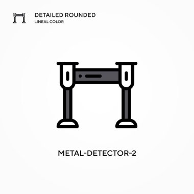 Metal dedektör-2 vektör simgesi. Modern vektör illüstrasyon kavramları. Düzenlemesi ve kişiselleştirmesi kolay.