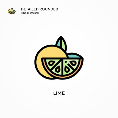 Limon vektör simgesi. Modern vektör illüstrasyon kavramları. Düzenlemesi ve kişiselleştirmesi kolay.