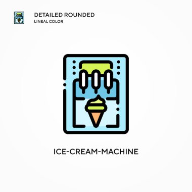 Dondurma makinesi vektör simgesi. Modern vektör illüstrasyon kavramları. Düzenlemesi ve kişiselleştirmesi kolay.