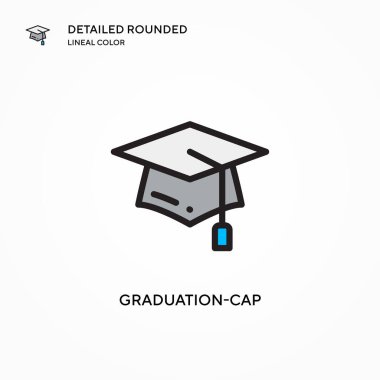 Mezuniyet kapsülü vektör simgesi. Modern vektör illüstrasyon kavramları. Düzenlemesi ve kişiselleştirmesi kolay.