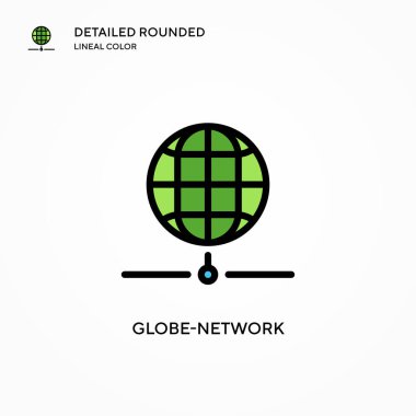 Küresel ağ vektör simgesi. Modern vektör illüstrasyon kavramları. Düzenlemesi ve kişiselleştirmesi kolay.
