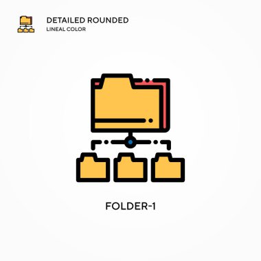 Dizin-1 vektör simgesi. Modern vektör illüstrasyon kavramları. Düzenlemesi ve kişiselleştirmesi kolay.