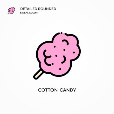 Pamuk helva vektör ikonu. Modern vektör illüstrasyon kavramları. Düzenlemesi ve kişiselleştirmesi kolay.